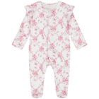 Baby Girls White & Pink Floral & Butterflies Babygrow Set, 1, hi-res